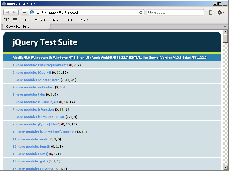 Using JSCoverage With The JQuery Test Suite Silicon Forks